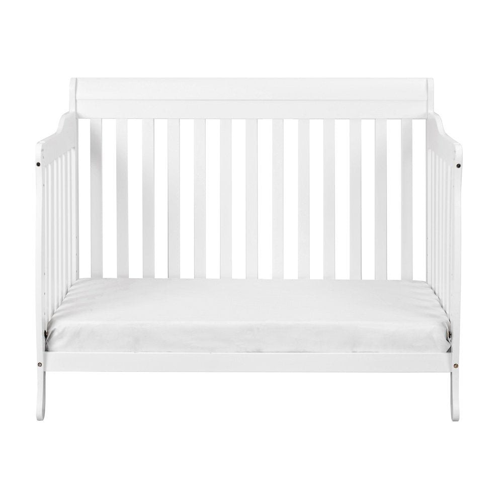 Alice 4-in-1 Convertible Crib with Toddler Guardrail White