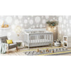 Alice 4-in-1 Convertible Crib with Toddler Guardrail White