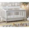 Alice 4-in-1 Convertible Crib with Toddler Guardrail White