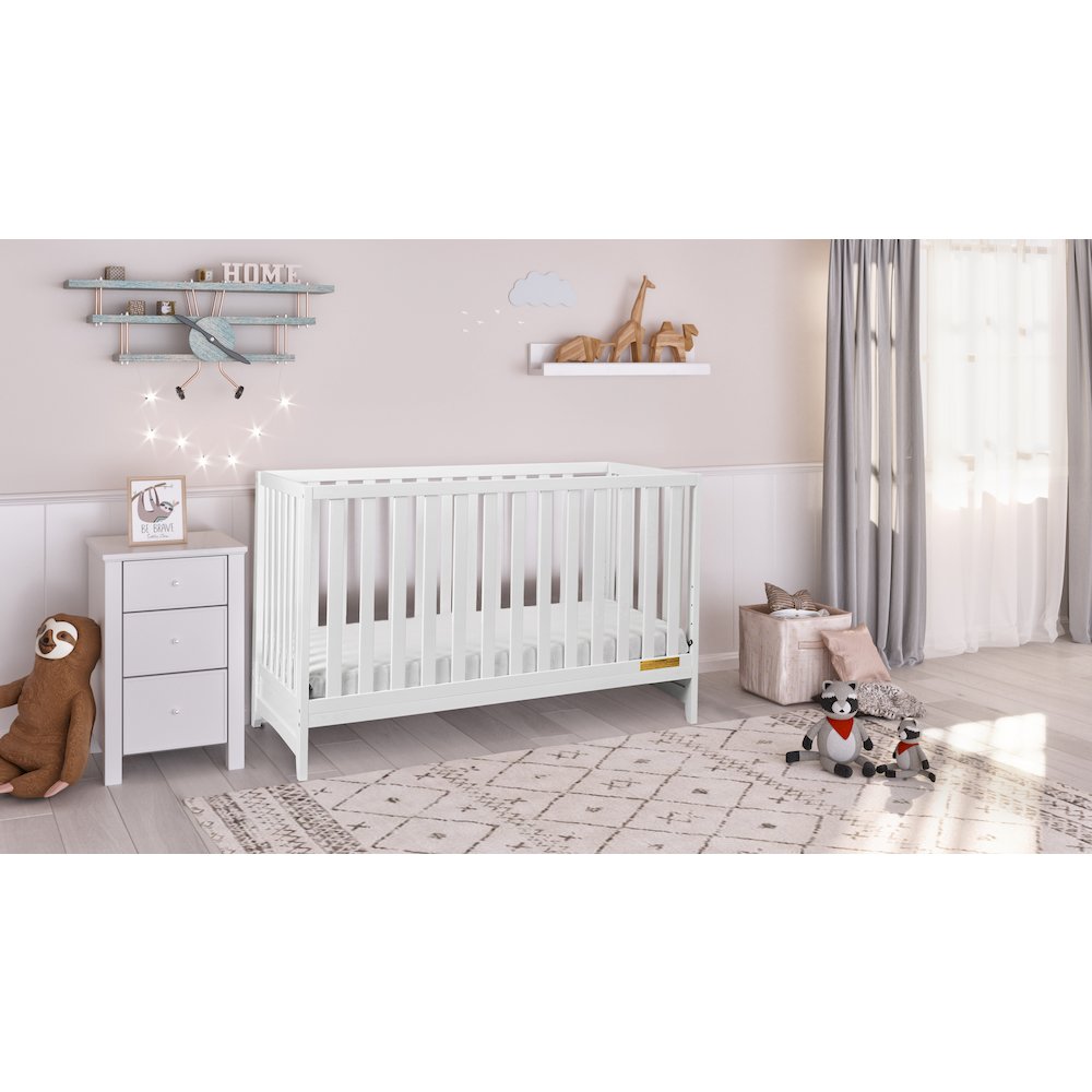 Mila II 3-in-1 Convertible Crib White