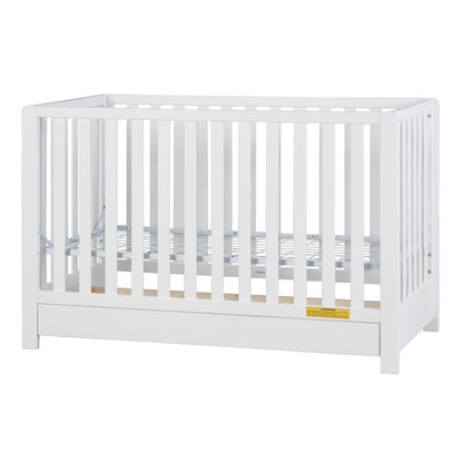 Emma 4-in-1 Convertible Crib with Drawer White