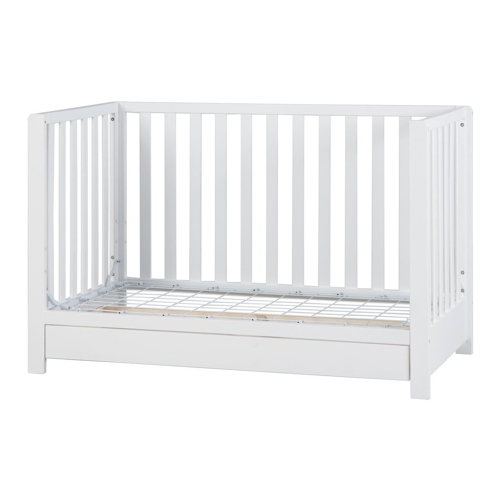 Emma 4-in-1 Convertible Crib with Drawer White