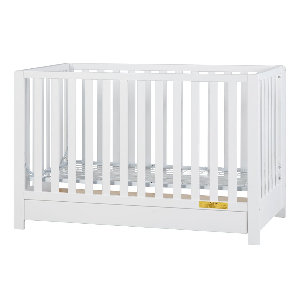 Emma 4-in-1 Convertible Crib with Drawer White