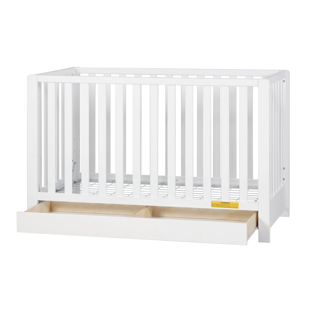 Emma 4-in-1 Convertible Crib with Drawer White