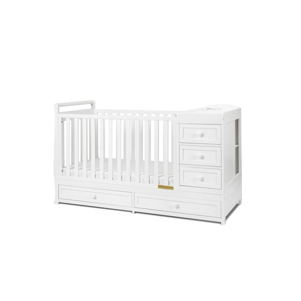 Daphne 2-in-1 Convertible Crib and Changer White