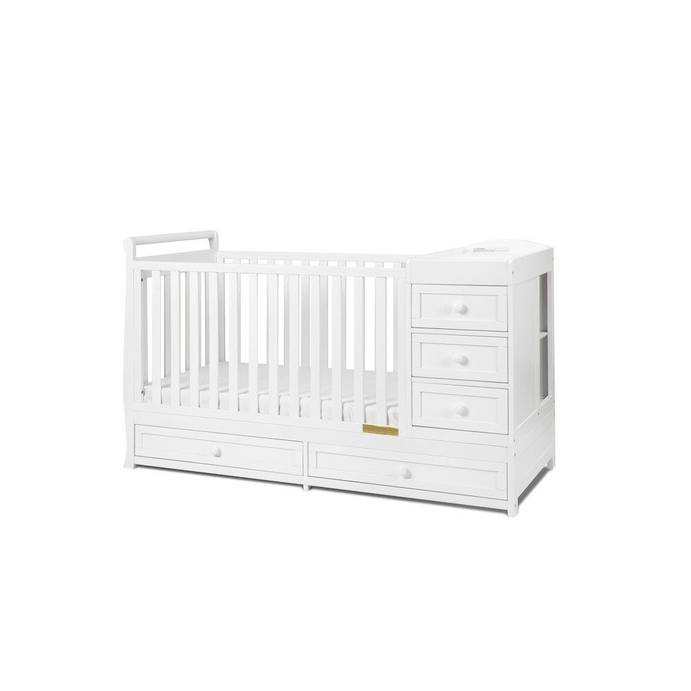 Daphne 2-in-1 Convertible Crib and Changer White
