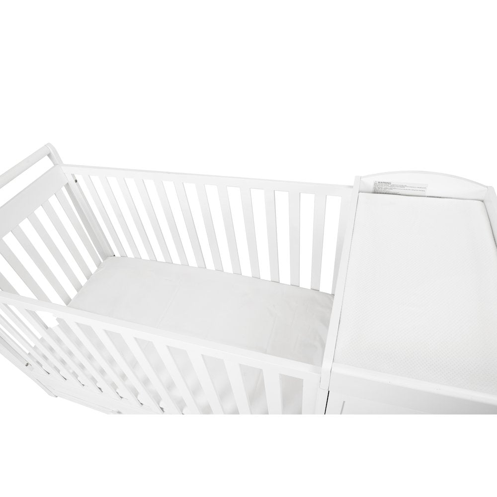 Daphne 2-in-1 Convertible Crib and Changer White