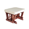 Sleigh Glider Chair and Ottoman Espresso with Beige Cushions
