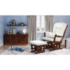 Alice Glider Chair and Ottoman Espresso with Pillow