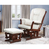 Alice Glider Chair and Ottoman Espresso with Pillow