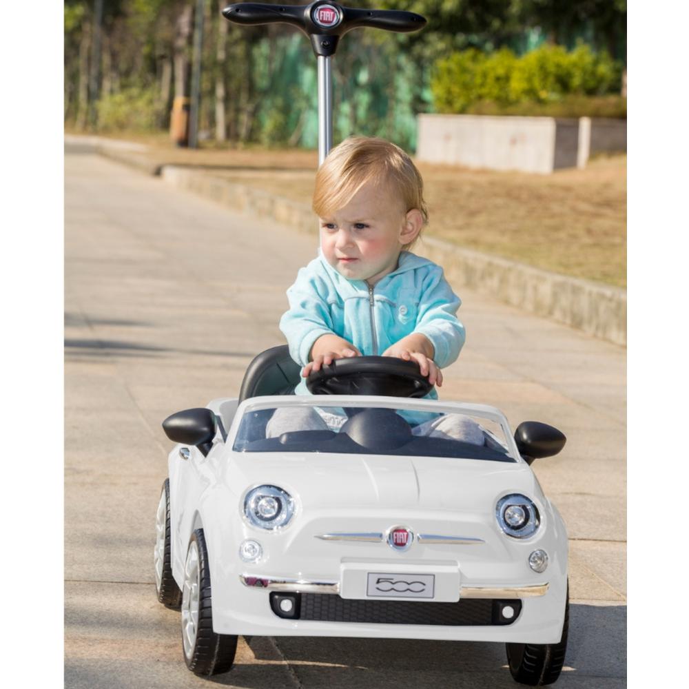 Fiat 500 push car White  Stroller