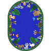 Kid Essentials Animals Among Us 5'4" x 7'8" Oval Area Rug in Color Multi