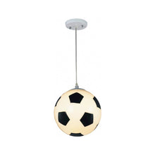 1-Light Black And White Soccer Ball Children's Lighting