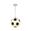 1-Light Black And White Soccer Ball Children's Lighting