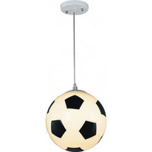 Childrens Lighting Chrome Metal & Glass Football Ball