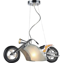 1-Light Brown And Silver Children's Lighting With Frosted Glass Shade