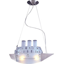 2-Light Frosted White Glass Trim Ship Children's Lighting