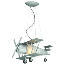 Childrens Lighting Silver Metal & Glass Plane
