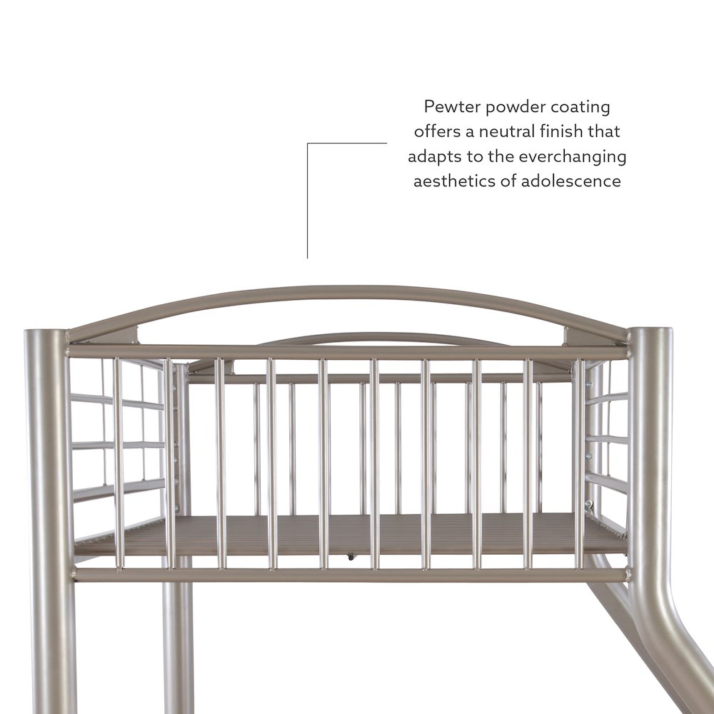 Twin over Full Pewter Bed