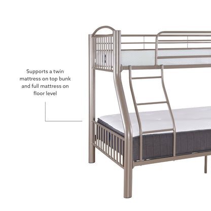 Twin over Full Pewter Bed