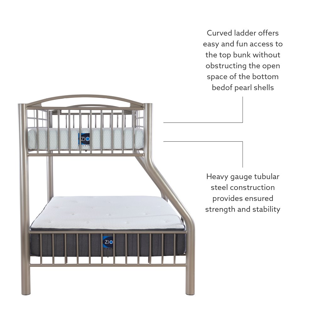 Twin over Full Pewter Bed