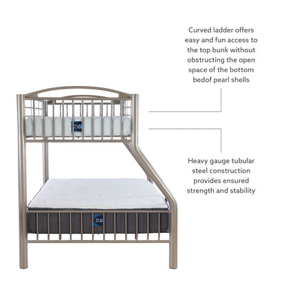 Twin over Full Pewter Bed