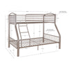 Twin over Full Pewter Bed