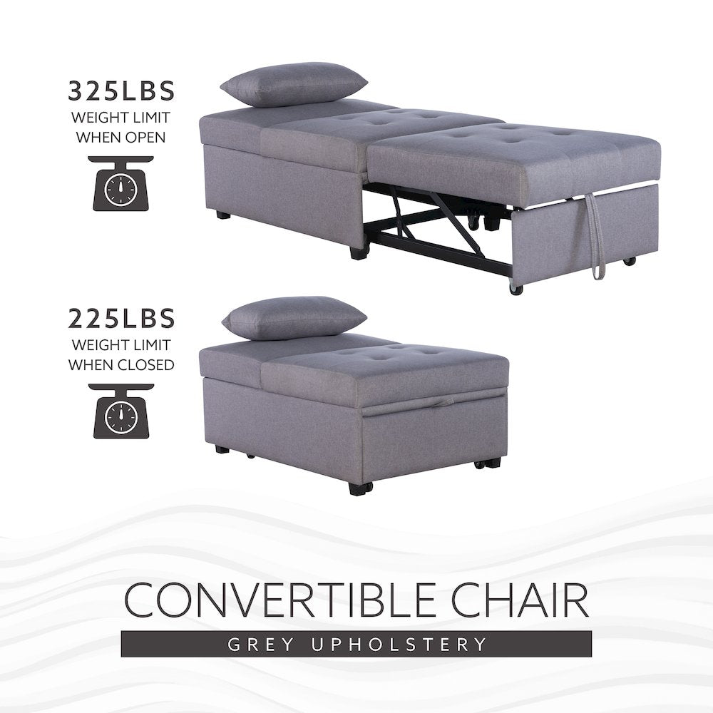 Boone Sofa Bed Grey