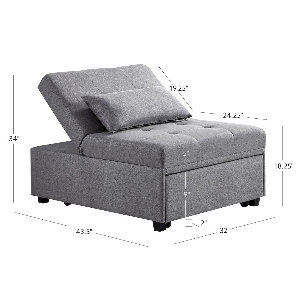 Boone Sofa Bed Grey