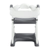 Toddler Potty Training Seat with Step Stool Ladder, Foldable, Grey