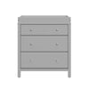 Storkcraft Carmel 3 Drawer Chest with Changing Topper (Pebble Gray)