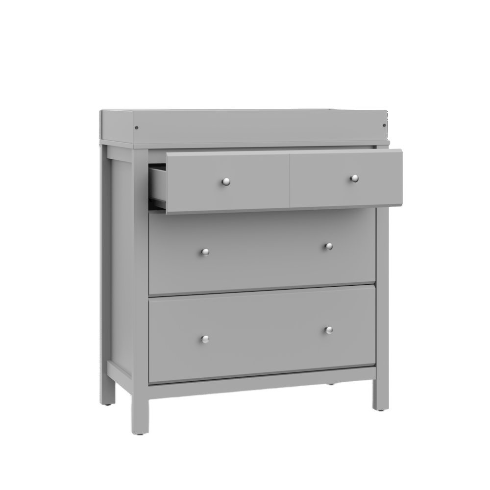 Storkcraft Carmel 3 Drawer Chest with Changing Topper (Pebble Gray)