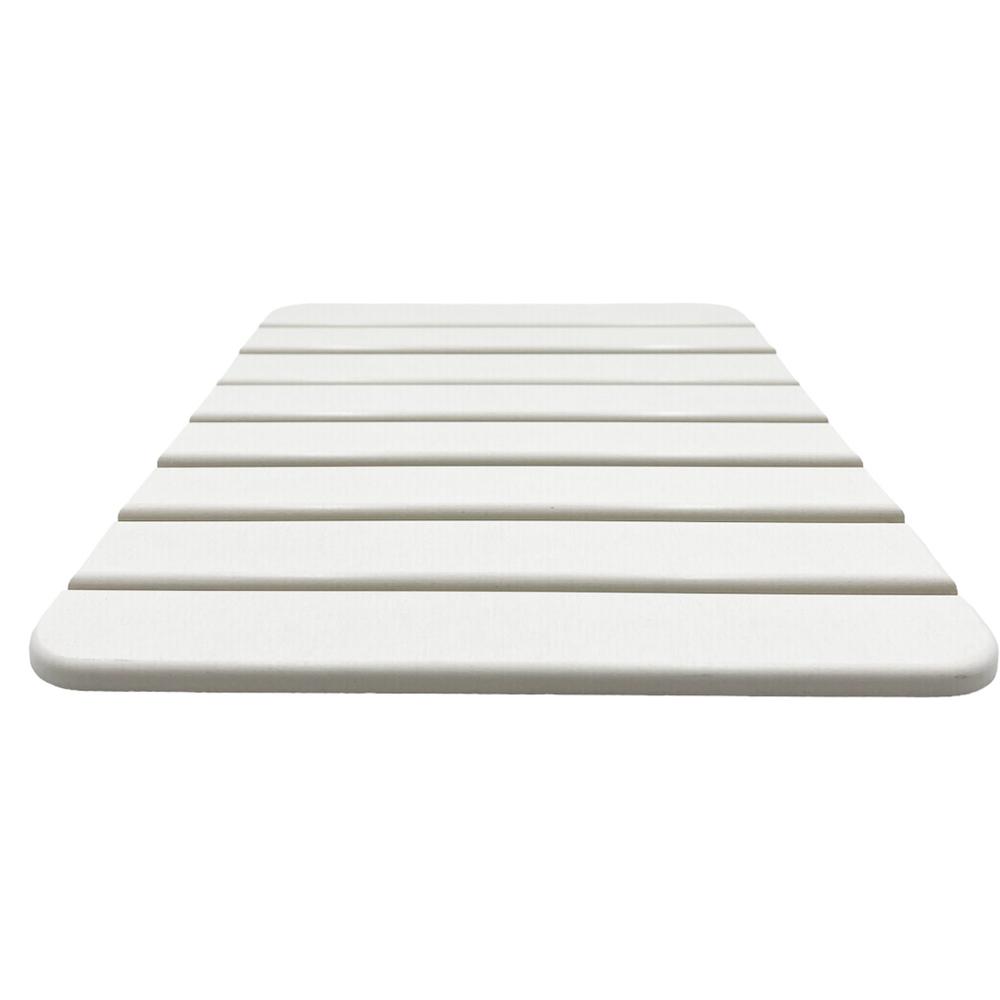 Super Absorbent Diatomite Stone Kitchen Drying Mat - White, Small