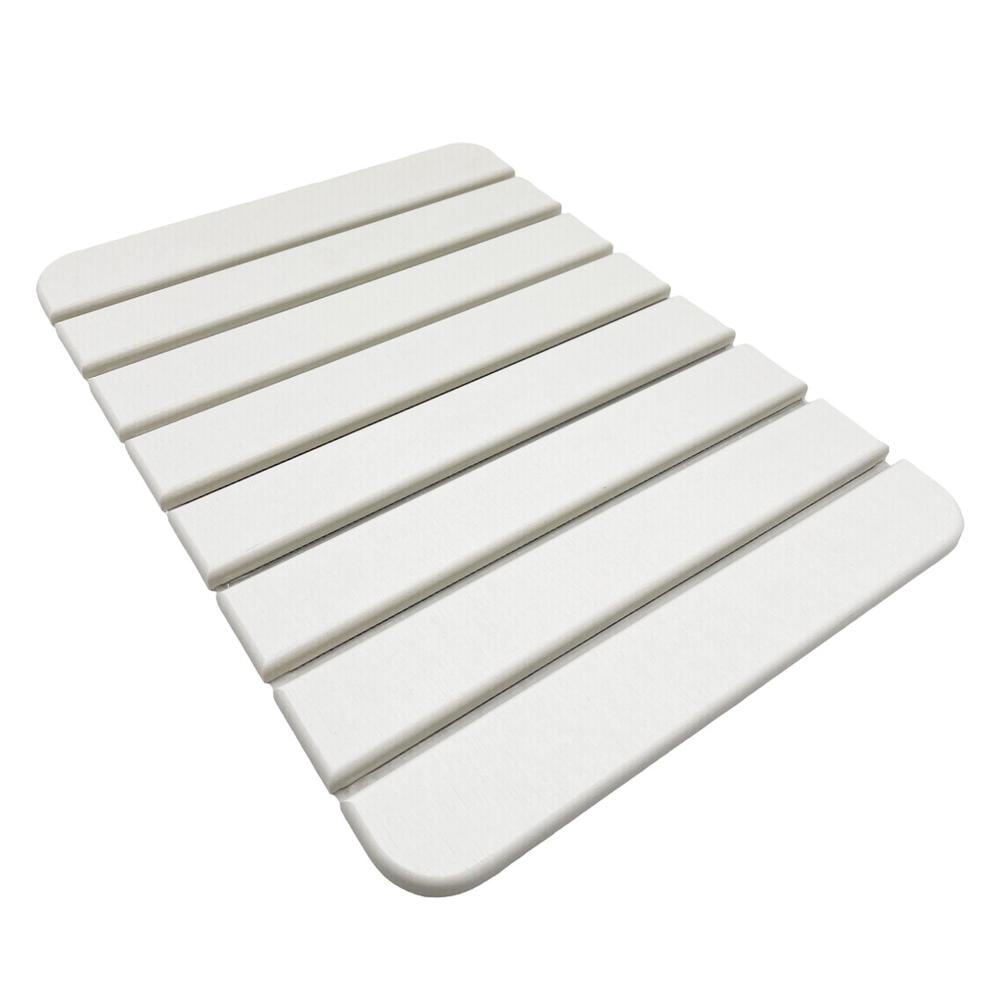 Super Absorbent Diatomite Stone Kitchen Drying Mat - White, Small