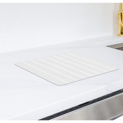 Super Absorbent Diatomite Stone Kitchen Drying Mat - White, Small
