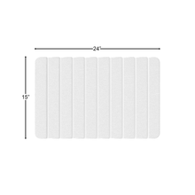 Diatomite Quick-Dry Stone Medium 24" x 15" Kitchen Floor Mat in White