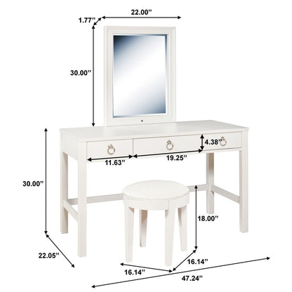 Kids Framed Vanity Mirror with LED Lighting