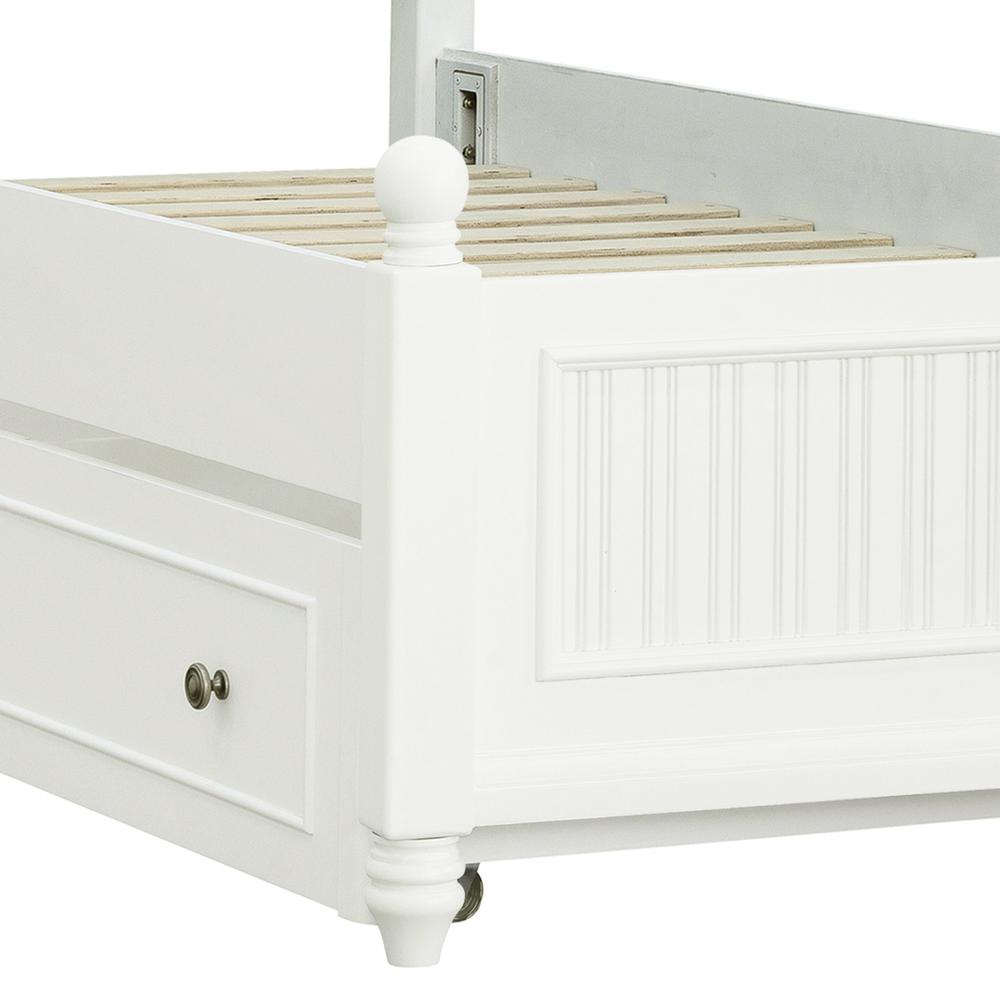 Savannah Full Poster Bed with Trundle - White Finish