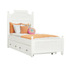 Savannah Twin Poster Bed with Trundle - White Finish