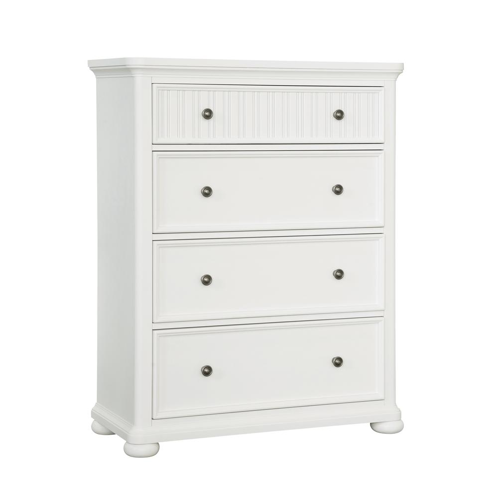 Savannah 4-Drawer Chest - White Finish