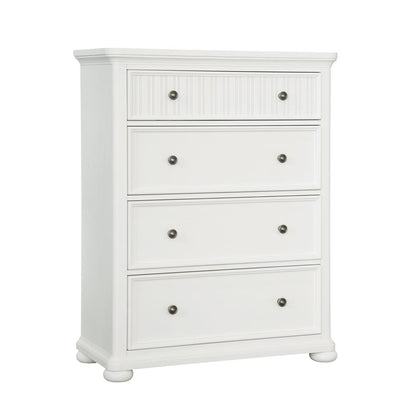 Savannah 4-Drawer Chest - White Finish