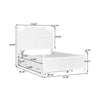 Savannah Twin Poster Bed with Trundle - White Finish