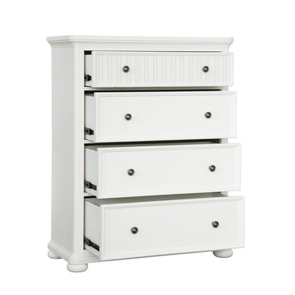 Savannah 4-Drawer Chest - White Finish