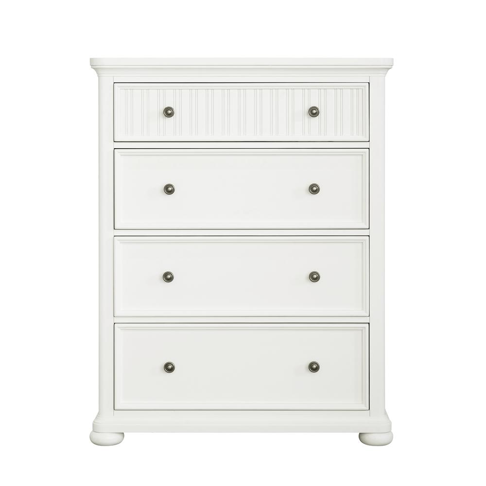 Savannah 4-Drawer Chest - White Finish