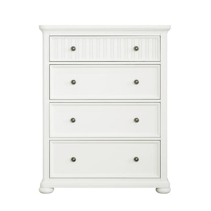 Savannah 4-Drawer Chest - White Finish