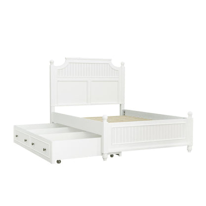 Savannah Full Poster Bed with Trundle - White Finish