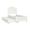 Savannah Twin Poster Bed with Trundle - White Finish