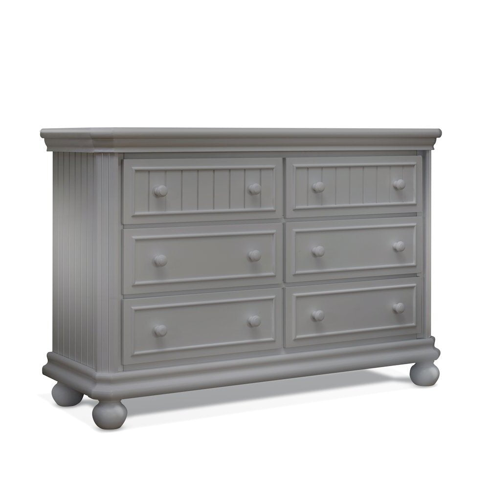 Sorelle Finley RTA 6 Drawer Double Dresser,Weathered Gray Color