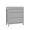 Storkcraft Carmel 3 Drawer Chest with Changing Topper (Pebble Gray)