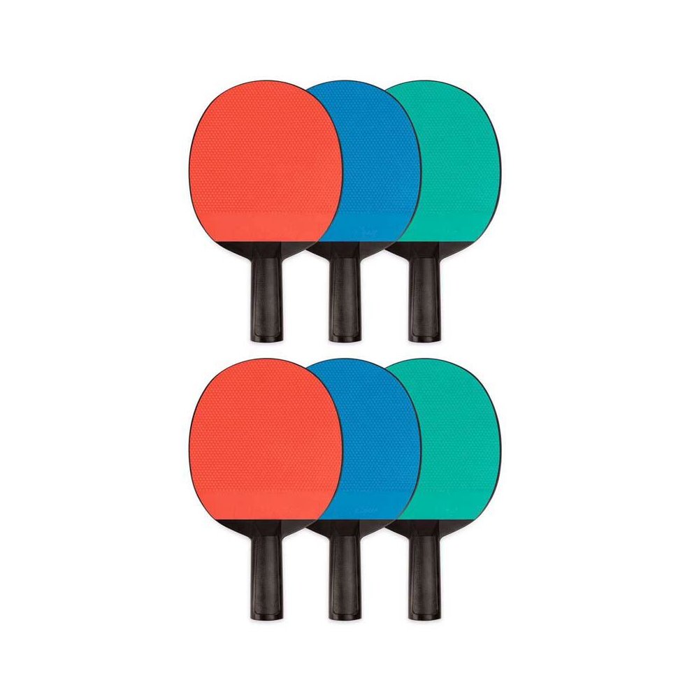 Plastic Rubber Face Table Tennis Paddle, Pack of 6